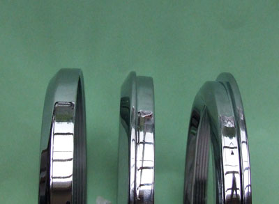 bezels standard smooth, Triumph step and full flange bezels